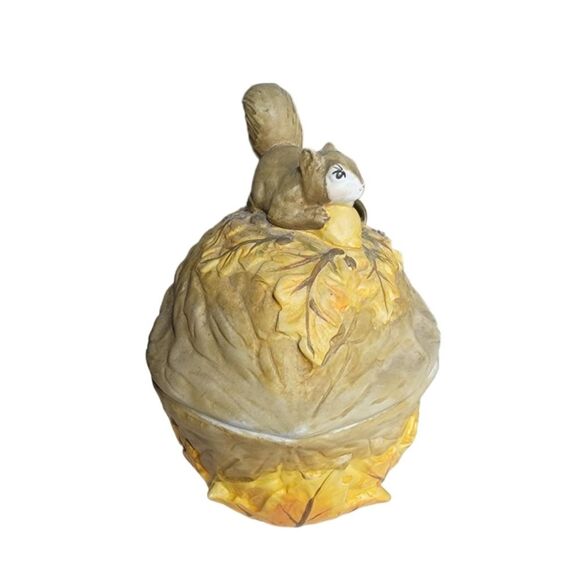 1998 vintage ceramic squarel nuts candy dish bowl - Picture 2 of 10